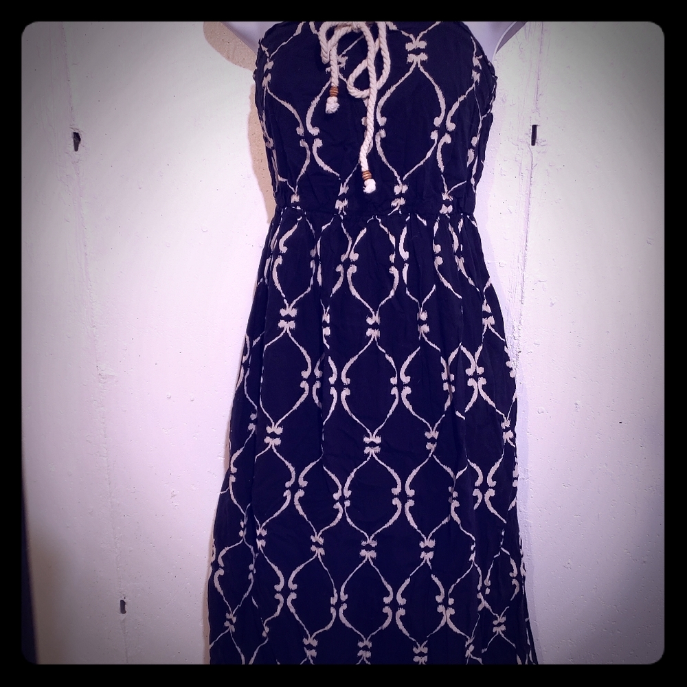 Gap Tube Top Sun Dress Small Black & White